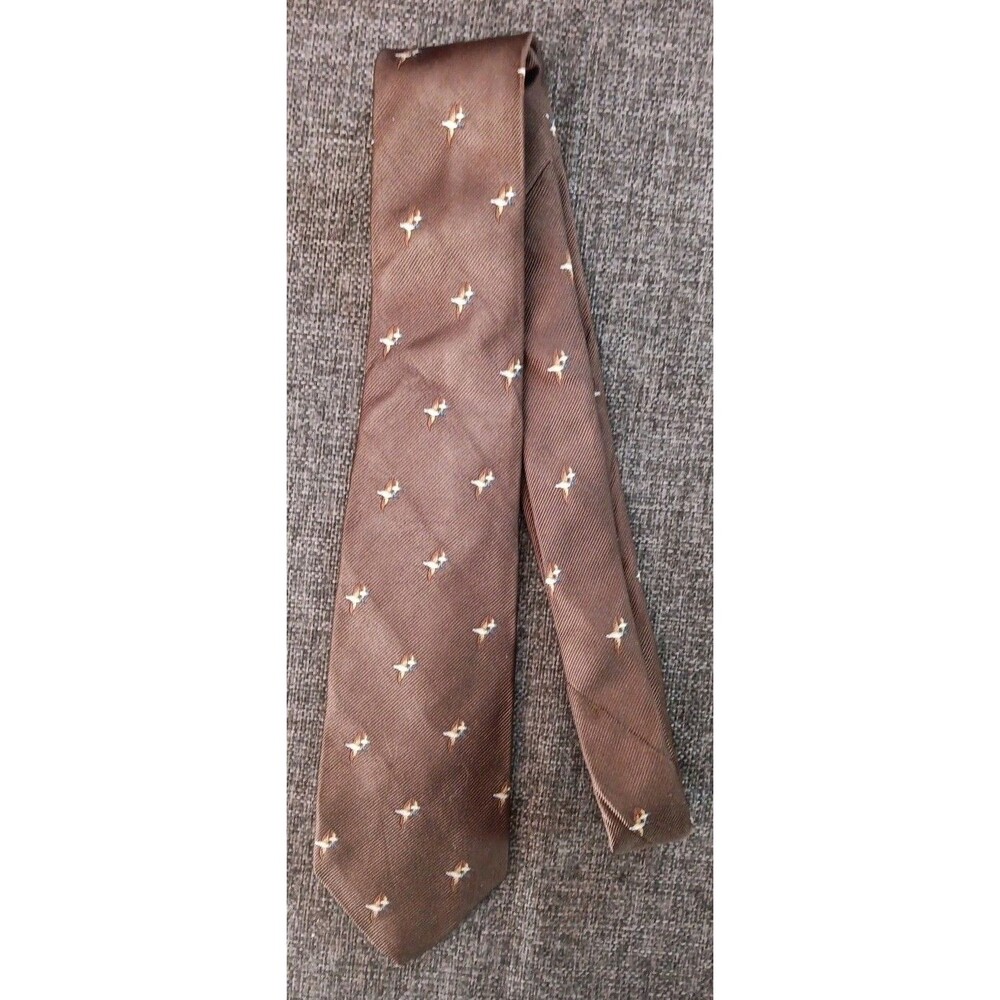 Tie 70s 80s 90s Y2K New Vintage Windsor Shirt Company Brown 3.25 Wide 56 Long